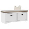 VidaXL Bancă pentru hol &bdquo;BODO&rdquo; albă și maro 114x40x45 cm 4016870