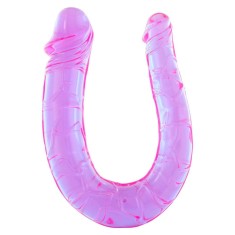 Flexibilul - Dildo dublu mini mov 30cm