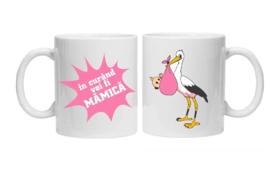 Cana alba personalizata &amp;quot;mamica de fata&amp;quot;, INOVATIX&amp;reg;. 330ml foto