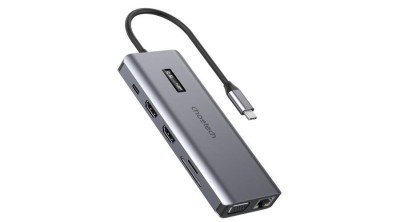 Choetech HUB multifuncțional cu afișaj 12in1 USB-C USB-C / USB-A / HDMI / VGA / AUX / SD / TF gri (HUB-M26) foto