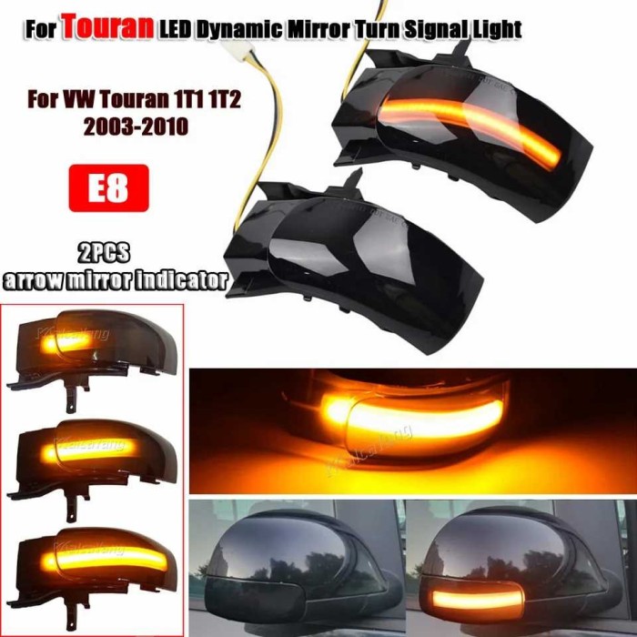Set 2 semnalizari dinamice fumurii pt oglinda VW Touran 1T1 2003 &ndash; 2010