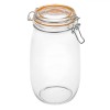 Borcan Sticla 1.5L Transparent cu Capac Sigiliu Silicon Etans Alimente Paste Cereale Muraturi