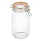 Borcan Sticlă, 1.5L, Transparent, Capac cu Sigiliu Din Silicon