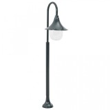 Cumpara ieftin VidaXL St&acirc;lp iluminat grădină, verde &icirc;nchis, 120 cm, aluminiu, E27