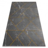 Exclusiv EMERALD covor 1012 glamour, stilat, geometric, marmură gri / aur, 140x190 cm