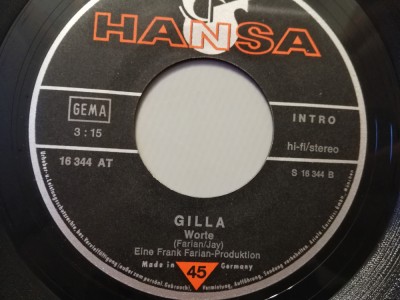 Gilla &amp;ndash; Tu&amp;rsquo; es (1981/Hansa /rfg) - VINIL Single/NM foto