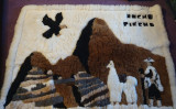 Cumpara ieftin Covoras handmade Peru lana alpaca llama original Macchu Picchu 160x130 cm