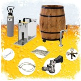 Set complet dozator de bere - BARRIQUE mobil de 30 l/h, cuplă butoi bere: KeyKeg