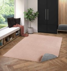 Covor Premium Belgian Model Denton 71181-020, Marime 80 x 150 cm, Roz, Inaltime Fir 12 mm, Antialergic, Polipropilena, Living, Dormitor, Sufragerie, B foto