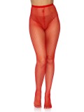 Ciorapi Plasa Fishnet Leg Avenue Rosu S-L Model 9001 100% Nailon
