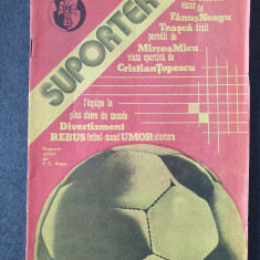 Revista Suporter, program editat de FC Arges, Februarie 1985, 34 pagini, Dobrin