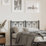 Cumpara ieftin Tăblie de pat metalică, negru, 120 cm