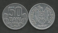 MOLDOVA 50 BANI 1993 [1] VF + / XF , livrare in cartonas foto