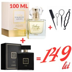 Set 2 parfumuri, compus din Today Tomorrow Always 100 ml Little Black Dress + set 4 accesorii par , oferta speciala 149 lei