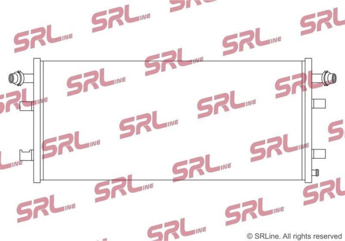 Radiator Mercedes A-Class, Cla-Class, Gla-Class, motor: 2.0 T, radiator auxiliar, 750x325x22, SRLine, miez si rezervor din aluminiu brazat,