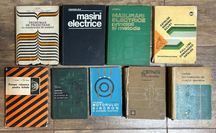 Lot 9 Manuale Cărți Mașini Electrice &Icirc;ndrumar Construcție Instalații Electrice