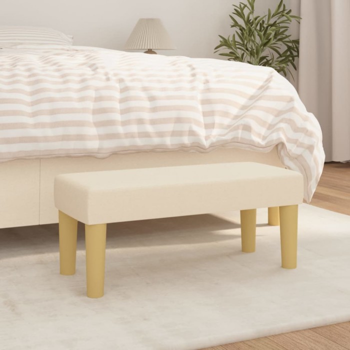 vidaXL Bancă, crem, 70x30x30 cm, textil