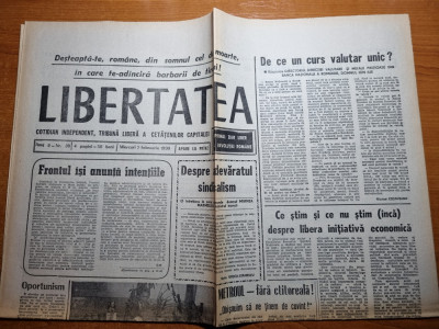 libertatea 7 februarie 1990-sergiu celibidache,revolutia la tv foto