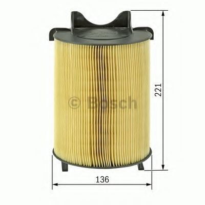 Filtru aer SEAT ALTEA XL (5P5, 5P8) (2006 - 2016) BOSCH 1 457 433 576 foto