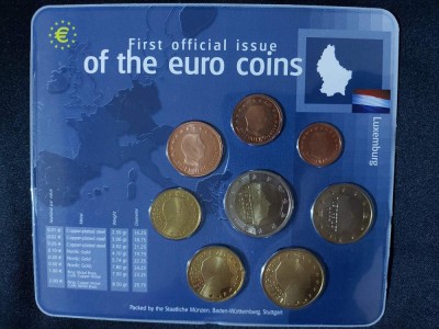 Euro set - Luxemburg 2002 , UNC 8 monede foto