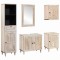 vidaXL Set de mobilier pentru baie cu ușă 5 pcs Alb 38 x 33 x 160 cm 3310075