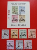 HAITI, SPORT TOKIO SUPRATIP. - BLOC + SERIE COMPLETĂ MNH