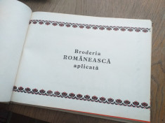 Broderia romaneasca aplicata -Elena Stanescu-Batrinescu, 1978 foto