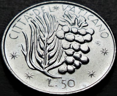 Moneda 50 LIRE - VATICAN, anul 1977 * cod 4737 B - Papa Paul VI-lea = UNC foto