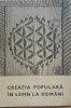 Creatia populara in lemn la romani 1974