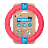 PitchDog, Jucarie Inel pentru caini, roz, 17cm, Pitch Dog