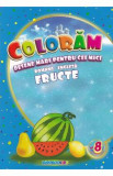 Coloram desene mari pentru cei mici: Fructe