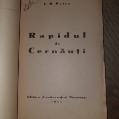 Rapidul de Cernauti- F.M.Petre (dedicatie semnatura) 1944