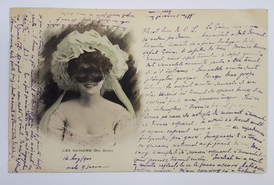 CARTE POSTALA , ILUSTRATA PE VERSO , LES SAISONS DES DENTS , 1900 foto
