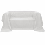 Husa din velur microfibra pentru canapea, 270x350 cm, crem