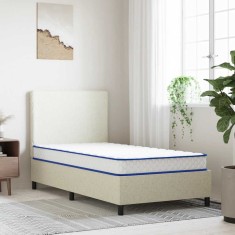 vidaXL Saltea din spumă cu memorie, alb, 100x200x17 cm, moale 4013419