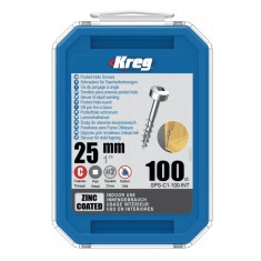 Set holtsuruburi pentru gauri in lemn Kreg SPS-C1-100, O8x25 mm, 100 bucati