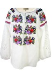 Bluza dama tip ie R 25, marime L, alb/mov