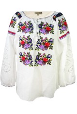 Bluza dama tip ie R 25, marime 3XL, alb/mov