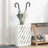 VidaXL Suport pentru umbrele alb 28x12x41 cm din oțel
