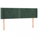Cumpara ieftin Tablie de pat cu aripioare verde inchis 147x16x78/88 cm catifea