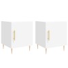 Noptiere, 2 buc., alb, 40x40x50 cm, lemn compozit, DKD Home Decor