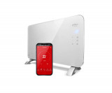 Convector electric de sticla Gridinlux-Homely Wifi Cald 1000W Alb, WiFi, Silentios, Potrivit pentru baie, Wi-Fi WARM 1000 - RESIGILAT