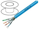 Cablu rețea S/FTP Cat 7 22AWG FRNC albastru