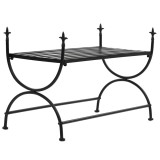 vidaXL Bancă &icirc;n stil vintage, negru, metal, 83x42x55 cm 245940
