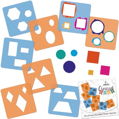 Șablon de desenat pentru Kids (8 buc) // FIGURI GEOMETRICE foto