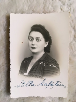 Foto STELLA MAȚAȚESCU anii 30-40 Opera Romana Bucuresti semnatura 9 x 6 cm foto