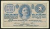 T702 UNGARIA AUSTRIA BANCNOTA DE 2 korona coroane 1914 XF
