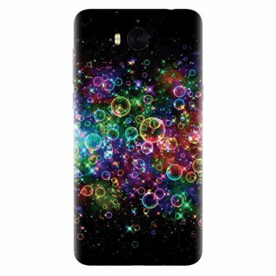 Husa silicon pentru Huawei Y6 2017, Rainbow Colored Soap Bubbles foto