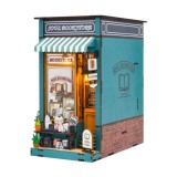 Puzzle 3D, Casa de papusi in miniatura DIY, Bookstore, 32x21x5.5cm, Oem