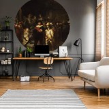WallArt Tapet &icirc;n formă de cerc &bdquo;The Night Watch&rdquo;, 190 cm
